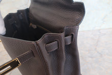 Load image into Gallery viewer, HERMES KELLY 28 Clemence leather Chocolat □J Engraving Shoulder bag 700120063