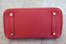 Load image into Gallery viewer, HERMES BIRKIN 25 Togo leather Rouge garance A Engraving Hand bag 700120071