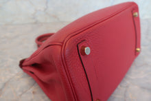 Load image into Gallery viewer, HERMES BIRKIN 25 Togo leather Rouge garance A Engraving Hand bag 700120071