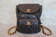 画像をギャラリービューアに読み込む, CHANEL/シャネル マトラッセチェーンリュック ラムスキン ブラック/ゴールド金具 リュック 800070099