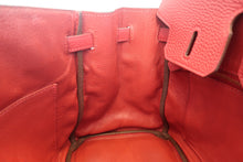 Load image into Gallery viewer, HERMES BIRKIN 25 Togo leather Rouge garance A Engraving Hand bag 700120071