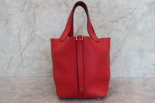 Load image into Gallery viewer, HERMES PICOTIN LOCK MM Clemence leather Rouge casaque C Engraving Hand bag 700110041