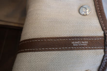 将图片加载到图库查看器,HERMES GARDEN PARTY PM Negonda leather Etoupe gray □K刻印 Tote bag 800060009