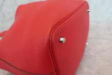 Load image into Gallery viewer, HERMES PICOTIN LOCK MM Clemence leather Rouge casaque C Engraving Hand bag 700110041