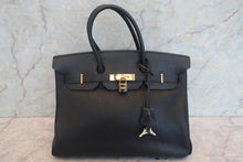 Load image into Gallery viewer, HERMES BIRKIN 35 Togo leather Black □F Engraving Hand bag 700120037