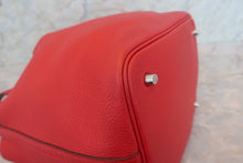 Load image into Gallery viewer, HERMES PICOTIN LOCK MM Clemence leather Rouge casaque C Engraving Hand bag 700110041