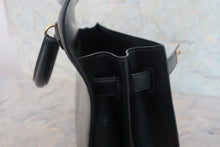 画像をギャラリービューアに読み込む, HERMES/エルメス ケリー32 ボックスカーフ ブラック 〇T刻印 ショルダーバッグ 800010080