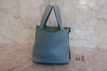 将图片加载到图库查看器,HERMES PICOTIN LOCK PM Clemence leather Ciel □M刻印 Hand bag 800030003