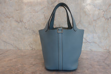 将图片加载到图库查看器,HERMES PICOTIN LOCK PM Clemence leather Ciel □M刻印 Hand bag 800030003