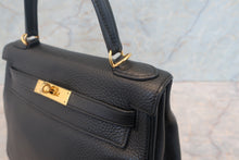 Load image into Gallery viewer, HERMES KELLY 28 Clemence leather Black T Engraving Shoulder bag 700120060