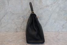 Load image into Gallery viewer, HERMES KELLY 28 Clemence leather Black T Engraving Shoulder bag 700120060