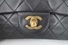 画像をギャラリービューアに読み込む, CHANEL/シャネル マトラッセWフラップWチェーンショルダーバッグ ラムスキン ブラック/ゴールド金具 ショルダーバッグ 800090171