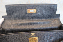 Load image into Gallery viewer, HERMES KELLY 28 Clemence leather Black T Engraving Shoulder bag 700120060