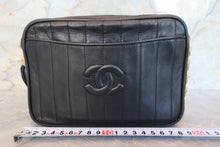 Load image into Gallery viewer, CHANEL Mademoiselle fringe chain shoulder bag Lambskin Black/Gold hadware Shoulder bag 700100030