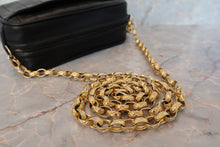 Load image into Gallery viewer, CHANEL Mademoiselle fringe chain shoulder bag Lambskin Black/Gold hadware Shoulder bag 700100030