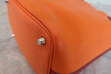 画像をギャラリービューアに読み込む, HERMES/エルメス ピコタンロックタッチPM トリヨンクレマンス/ヴォースイフト オレンジ/ルージュグレナ X刻印 ハンドバッグ 800080115