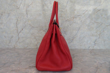 Load image into Gallery viewer, HERMES BIRKIN 35 Clemence leather Rouge casaque □Q Engraving Hand bag 700020171