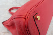 Load image into Gallery viewer, HERMES BIRKIN 35 Clemence leather Rouge casaque □Q Engraving Hand bag 700020171