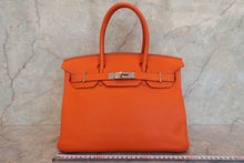 画像をギャラリービューアに読み込む, HERMES/エルメス バーキン30 トゴ オレンジ □N刻印 ハンドバッグ 700070178