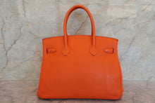 画像をギャラリービューアに読み込む, HERMES/エルメス バーキン30 トゴ オレンジ □N刻印 ハンドバッグ 700070178