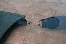 Load image into Gallery viewer, HERMES EVELYNE 3PM Clemence leather Blue jean □M Engraving Shoulder bag 800040064