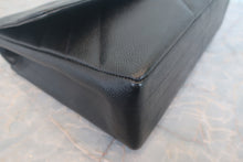 Load image into Gallery viewer, CHANEL Bias stitch chain shoulder bag Caviar skin Black/Gold hadware Shoulder bag 700120117