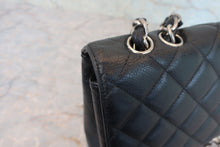Load image into Gallery viewer, CHANEL Medium Matelasse Single Flap chain shoulder bag Caviar skin Black/Silver hadware Shoulder bag 800060005