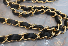 Load image into Gallery viewer, CHANEL Bias stitch chain shoulder bag Caviar skin Black/Gold hadware Shoulder bag 700120117