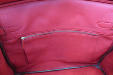 Load image into Gallery viewer, HERMES BIRKIN 35 Clemence leather Rouge casaque □Q Engraving Hand bag 700020171