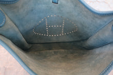 Load image into Gallery viewer, HERMES EVELYNE 3PM Clemence leather Blue jean □M Engraving Shoulder bag 800040064