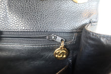 Load image into Gallery viewer, CHANEL Bias stitch chain shoulder bag Caviar skin Black/Gold hadware Shoulder bag 700120117