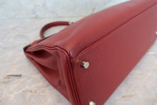 画像をギャラリービューアに読み込む, HERMES/エルメス ケリー35 トリヨンクレマンス ルージュアッシュ □F刻印 ショルダーバッグ 700110036