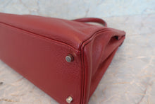 画像をギャラリービューアに読み込む, HERMES/エルメス ケリー35 トリヨンクレマンス ルージュアッシュ □F刻印 ショルダーバッグ 700110036