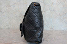 Load image into Gallery viewer, CHANEL Matelasse chain back pack Lambskin Black/Gold hadware Back pack 800060022