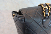 Load image into Gallery viewer, CHANEL Matelasse chain back pack Lambskin Black/Gold hadware Back pack 800060022