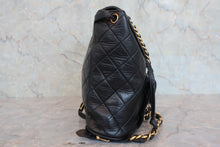 Load image into Gallery viewer, CHANEL Matelasse chain back pack Lambskin Black/Gold hadware Back pack 800060022