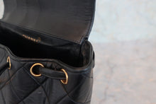 Load image into Gallery viewer, CHANEL Matelasse chain back pack Lambskin Black/Gold hadware Back pack 800060022