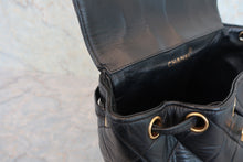 Load image into Gallery viewer, CHANEL Matelasse chain back pack Lambskin Black/Gold hadware Back pack 800060022
