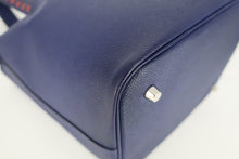 Load image into Gallery viewer, HERMES PICOTIN LOCK MM Tressage Epsom leather Blue encre/Brique/Black D Engraving Hand bag 800100181