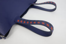 Load image into Gallery viewer, HERMES PICOTIN LOCK MM Tressage Epsom leather Blue encre/Brique/Black D Engraving Hand bag 800100181