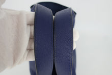 Load image into Gallery viewer, HERMES PICOTIN LOCK MM Tressage Epsom leather Blue encre/Brique/Black D Engraving Hand bag 800100181