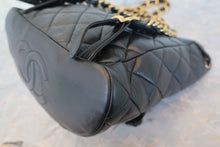 Load image into Gallery viewer, CHANEL Matelasse chain back pack Lambskin Black/Gold hadware Back pack 700090193