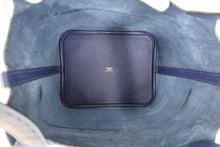 Load image into Gallery viewer, HERMES PICOTIN LOCK MM Tressage Epsom leather Blue encre/Brique/Black D Engraving Hand bag 800100181