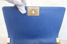 Load image into Gallery viewer, CHANEL LeBOY CHANEL chain shoulder bag Caviar skin Blue/Gold hadware Shoulder bag 700120120