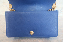 Load image into Gallery viewer, CHANEL LeBOY CHANEL chain shoulder bag Caviar skin Blue/Gold hadware Shoulder bag 700120120