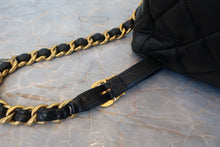 Load image into Gallery viewer, CHANEL Matelasse chain back pack Lambskin Black/Gold hadware Back pack 700090193