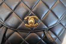 Load image into Gallery viewer, CHANEL Matelasse chain back pack Lambskin Black/Gold hadware Back pack 700090193