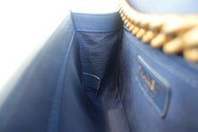 Load image into Gallery viewer, CHANEL LeBOY CHANEL chain shoulder bag Caviar skin Blue/Gold hadware Shoulder bag 700120120