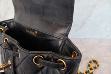 Load image into Gallery viewer, CHANEL Matelasse chain back pack Lambskin Black/Gold hadware Back pack 700090193