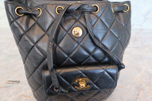 Load image into Gallery viewer, CHANEL Matelasse chain back pack Lambskin Black/Gold hadware Back pack 700090193